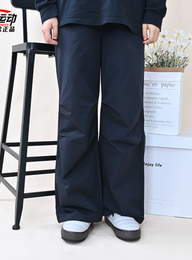 New Balance NB女子宽松梭织长裤黑色直筒百搭休闲裤NTF45822-BK