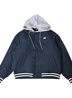New Balance NB新款男运动休闲棉服百搭时尚连帽外套MJ61X7FM-ECL