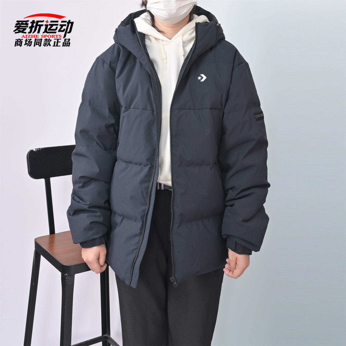 匡威Converse新款男子保暖运动休闲羽绒服百搭时尚外套MCJ116-023