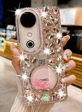 适用于vivoV50手机壳S20女款V20pro新款S19个性满钻S18创意支架S15全包防摔V30带钻V40奢华V21闪钻V20软壳