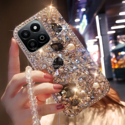 适用于荣耀畅玩60plus手机壳荣耀300高档满钻荣耀x60pro带水钻小60i奢华女款畅玩50plus软壳全包荣耀200x50i+