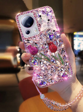 适用小米civi3手机壳Turo4新款note14红米Note13小米12玫瑰满钻13小米14防摔11小米PocoC40红米12软壳Max4