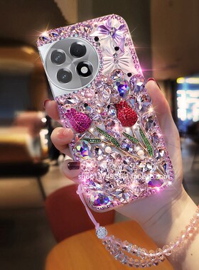 适用于一加ACE2手机壳Ace5新款1加12女满钻玫瑰花1+Ace3全包防摔1+Ace4水钻ACE2V硅胶软壳ace2v保护套水钻