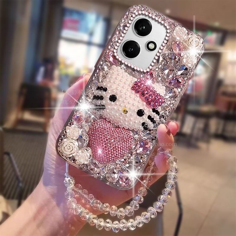 水钻满钻镶钻适用荣耀400手机壳女款华为nova8SE新品50Pro防摔20x/2025年70网红X10MAX外壳14ultra保护套
