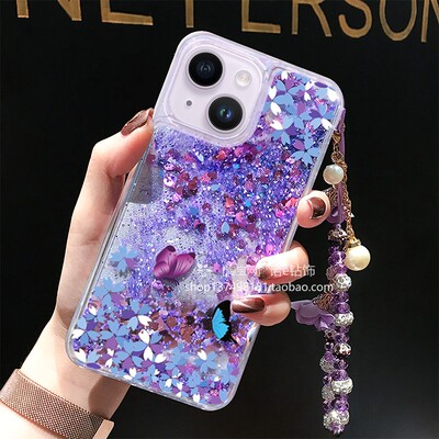 适用苹果14手机壳16pro女款15plus苹果12液体流沙13proMax苹果11苹果8苹果7苹果6苹果X苹果XR苹果XSMax软壳