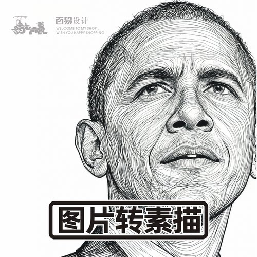 任何图片转素描画转素描效果转钢笔素描画效果定制服务