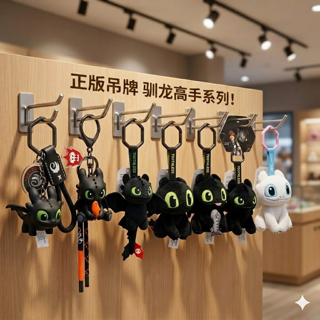 正版环球影城驯龙高手无牙仔玩偶挂件夜煞光煞毛绒玩具书包挂饰图片