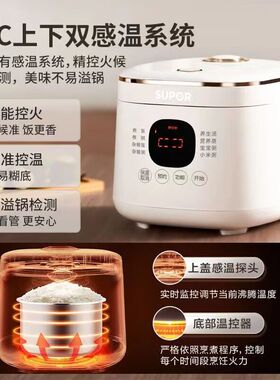 苏泊尔电饭煲智能家用2L迷你电饭锅宿舍小型1-3人多功能SF20FC945