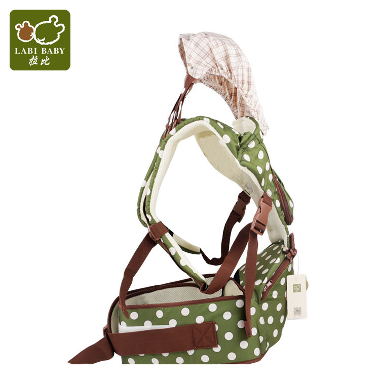 拉比正品婴幼儿前抱式背带初生可调双肩腰凳简单两用透气网布安全
