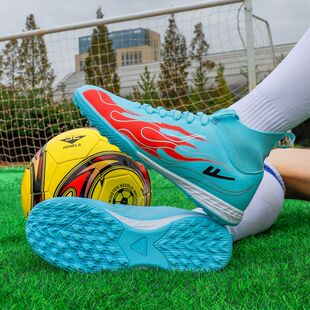 回力球鞋透气防滑男女中帮姆巴配色TF胶钉人造草地比赛碎钉足球鞋