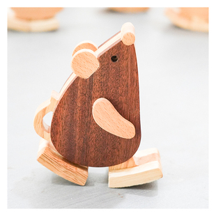 生肖老鼠手工DIY木工坊材料包学校摆件益智玩具生日礼物团建传统