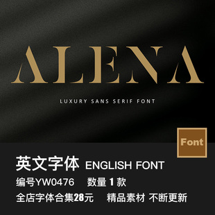 现代极简轻奢时尚酸性逆反差品牌logo服装杂志标题广告ps英文字体