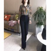 前后穿长袖 衬衫 高腰长裤 23138大爱美依缘2024春夏新款 修身 显瘦女