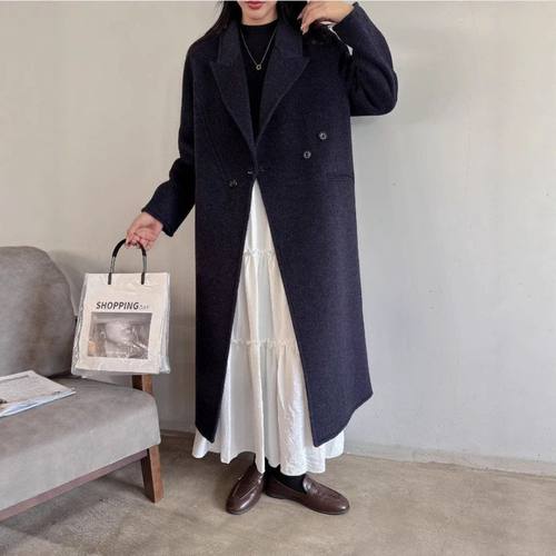 ZY9968大爱美依缘2025秋冬新款韩版简约经典毛呢显瘦外套名媛风女