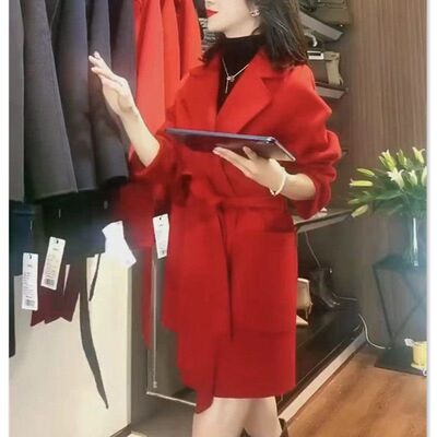88215大爱美依缘2025早春新款时尚纯色呢子大衣宽松显瘦毛呢外套