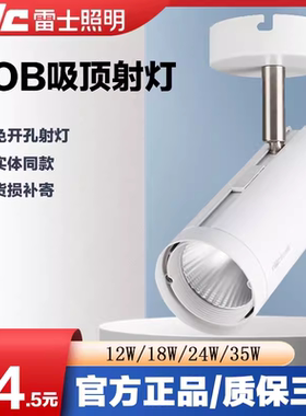 雷士明装射灯吸顶灯免开孔黑色明装灯具SLED320A12WSLED320C24W