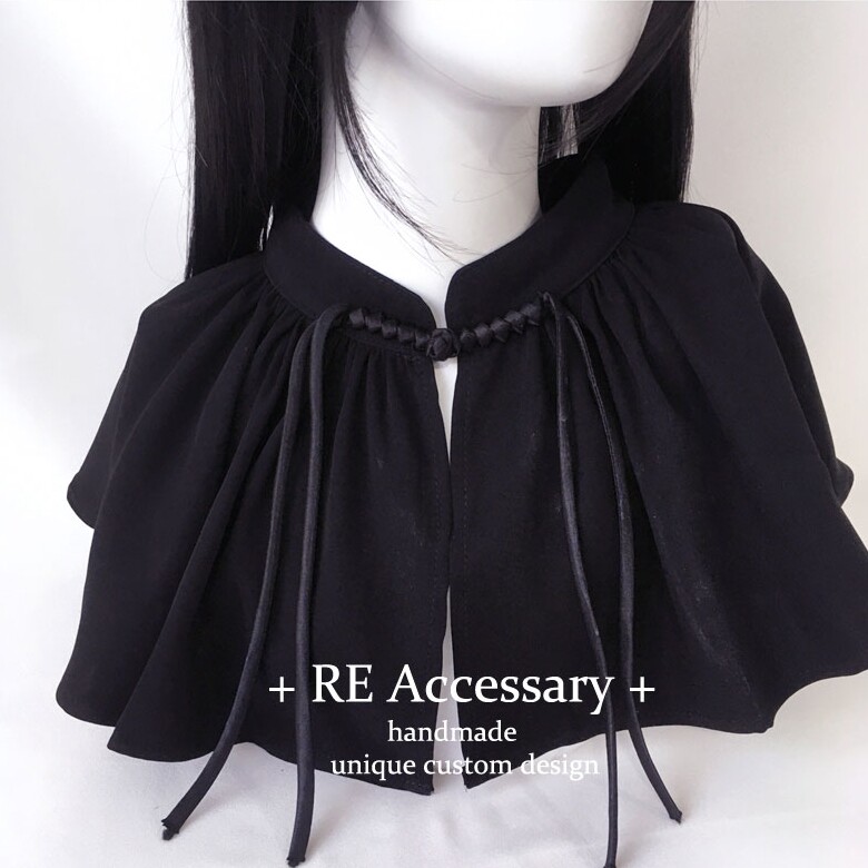亚文化蕾丝披肩日系量产型假领lolita哥特立领黑白色,服饰配件/皮带/帽子/围巾,假领,淘宝优惠券,粉丝福利购,淘宝优惠卷