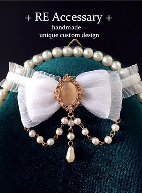 洛丽塔挂坠项链华丽蝴蝶结