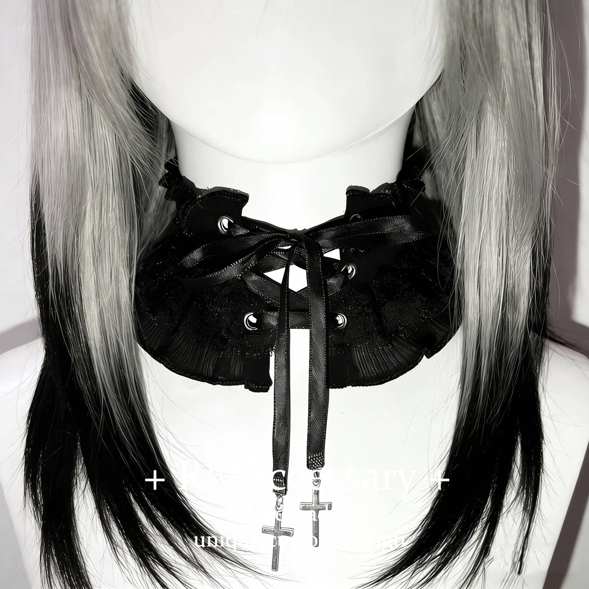 RE亚文化魇泪绷带手作项圈choker丝带颈饰暗黑系哥特lolita
