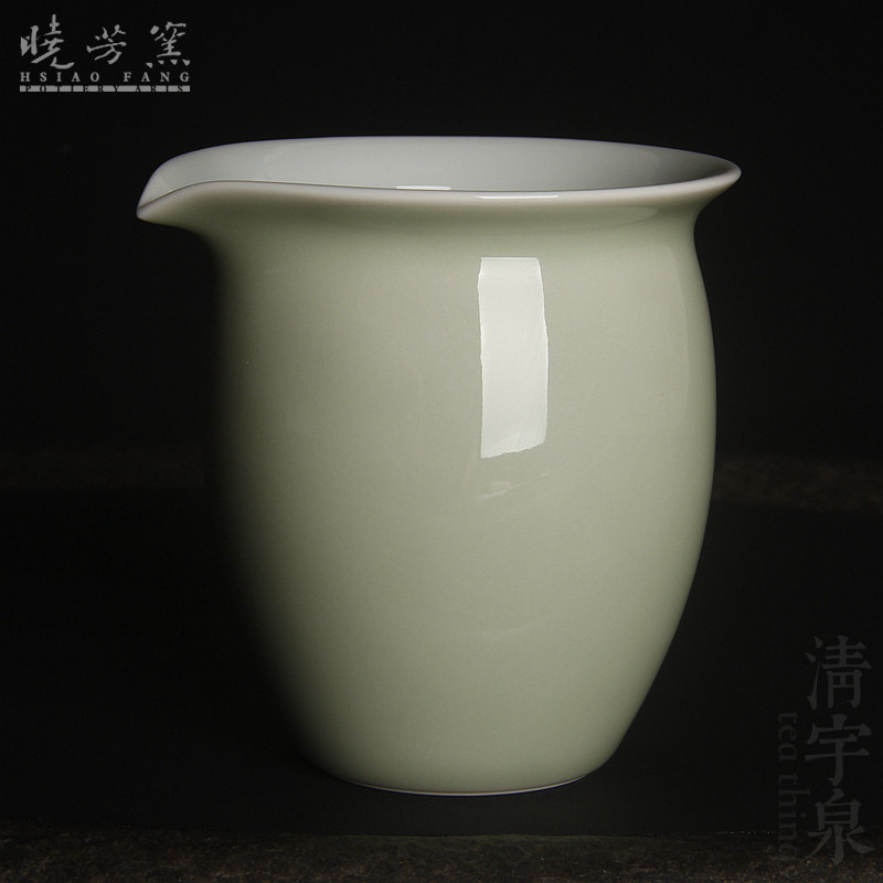 台湾蔡晓芳茶具 碧青釉 鹰嘴无把茶海 晓芳窑 4号经典器型 公道杯