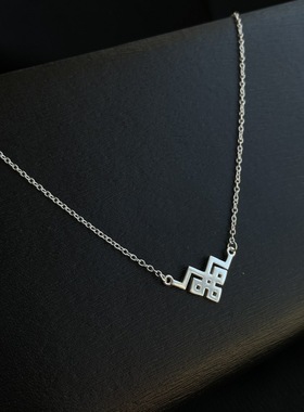 蒙古元素项链吉祥结图案