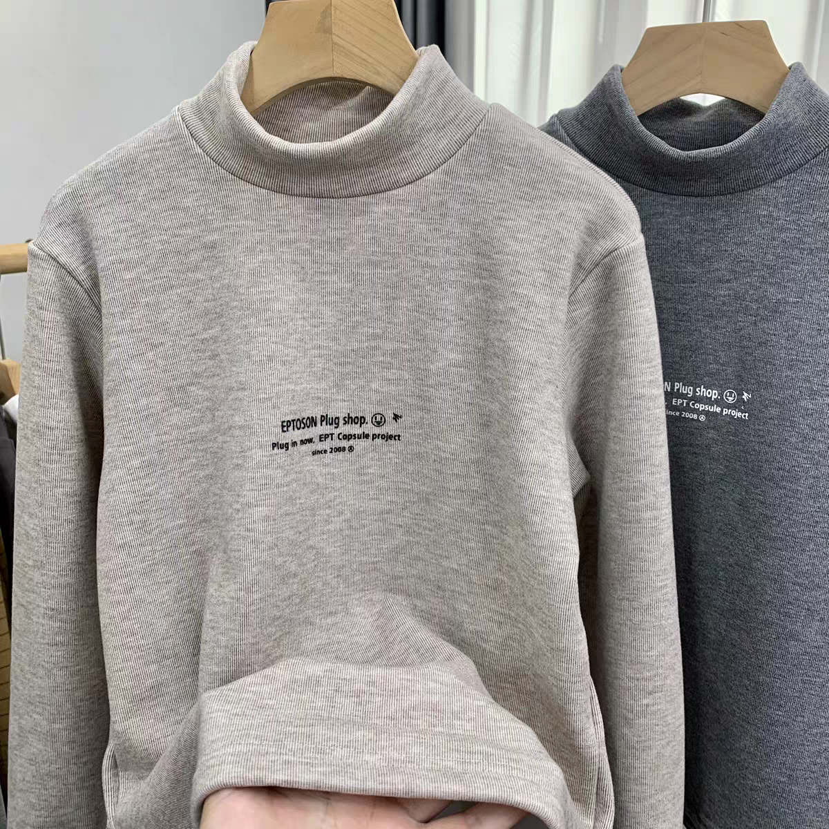 卡芙恰恰童装秋冬款男女童德绒打底衫百搭半高领保暖内搭697