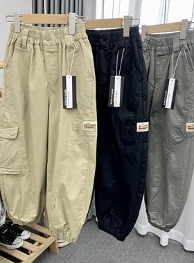 卡芙恰恰童装春秋新款男女童休闲工装裤儿童韩版休闲长裤18856