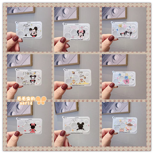 适用苹果卡通透明钢化玻璃镜头膜