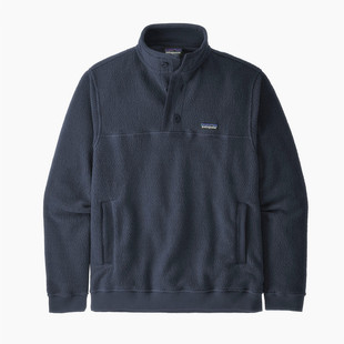 巴塔 Patagonia Shearling Fleece Button男子保暖连帽防风抓绒衣