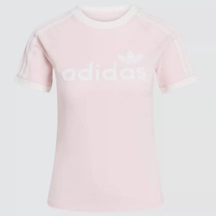 Adidas三叶草夏季新款郑浩妍同款修身运动短袖T恤JC7705 KS9293