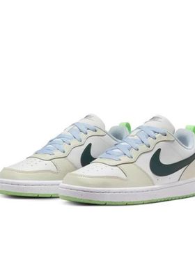 耐克Nike COURT BOROUGH 耐磨运动休闲板鞋活力白绿色FV8121-131