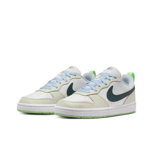 耐克Nike COURT BOROUGH 耐磨运动休闲板鞋活力白绿色FV8121-131