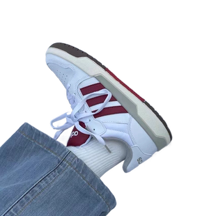 阿迪达斯Adidas Neo Entrap 白色酒红防滑耐磨休闲鞋运动鞋FW3462