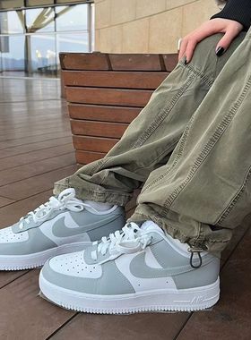 耐克NIKE AIR FORCE 1 AF1空军一号灰白烟灰低帮板鞋 FD9763-101