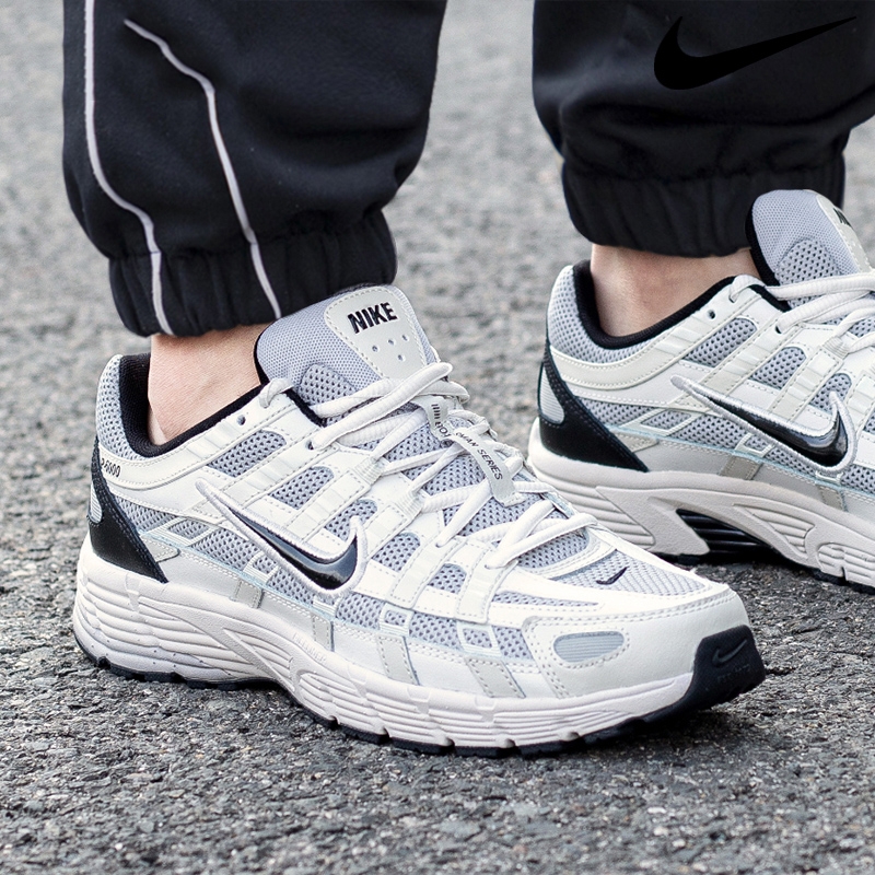 Nike耐克男鞋2024新款夏季正品网面透气薄款银灰P6000跑步鞋潮流