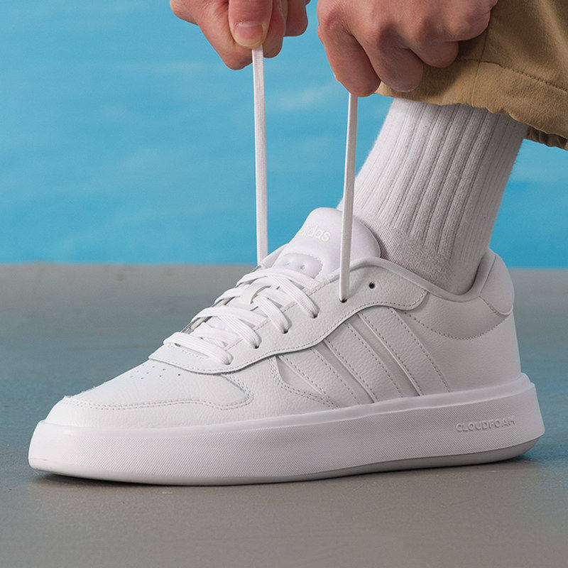 阿迪达斯小白鞋休闲鞋男鞋新款运动鞋COURTBLOCK低帮网球鞋板鞋