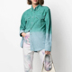 Isabel渐变色衬衫 女长袖 绿色宽松工装 2024春新款 口袋潮款 衬衣两色