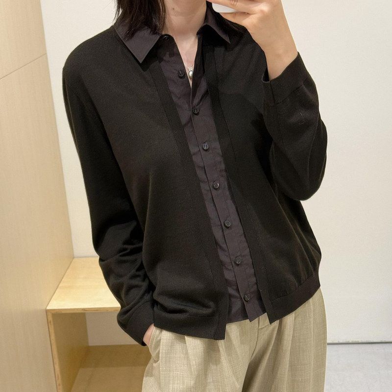 C*S女装 标准版型层叠设计美利奴羊毛开衫2026秋季新品1356926001