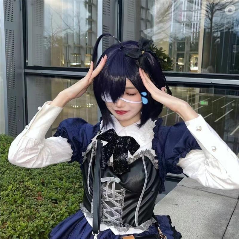 全套cosplay服装中二病现货六花洋装谈恋爱小鸟游六花连衣裙暗纹