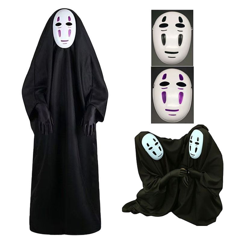 千与千寻万圣节无脸男cos服装 儿童二次元动漫角色扮演成人演出服