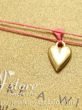 丝线款 银镀金 【仁慈的心】 吊坠 许愿项链  美国Dogeared正品