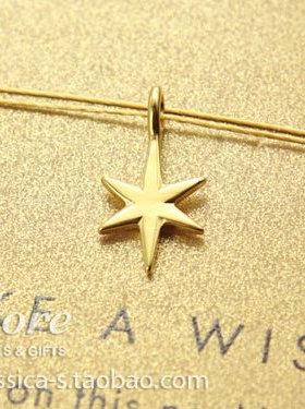 dogeared丝线明亮的星星项链