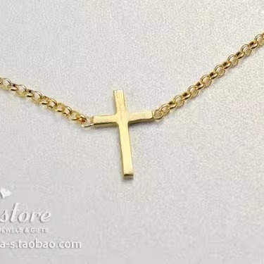 faith系列 银镀金 银本色 小十字架项链 Dogeared正品 许愿项链