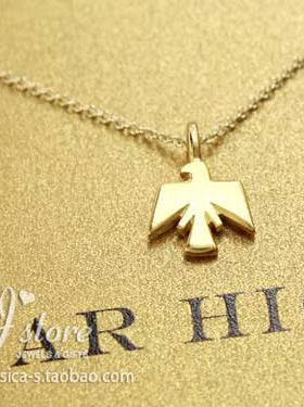 雷鸟 许愿项链 925银镀金 金色锁骨链 美国Dogeared正品