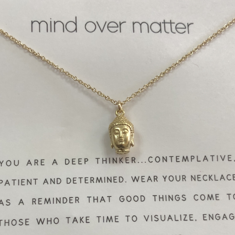 立体佛头 双面佛 锁骨链许愿项链金色银色银饰品Dogeared正品