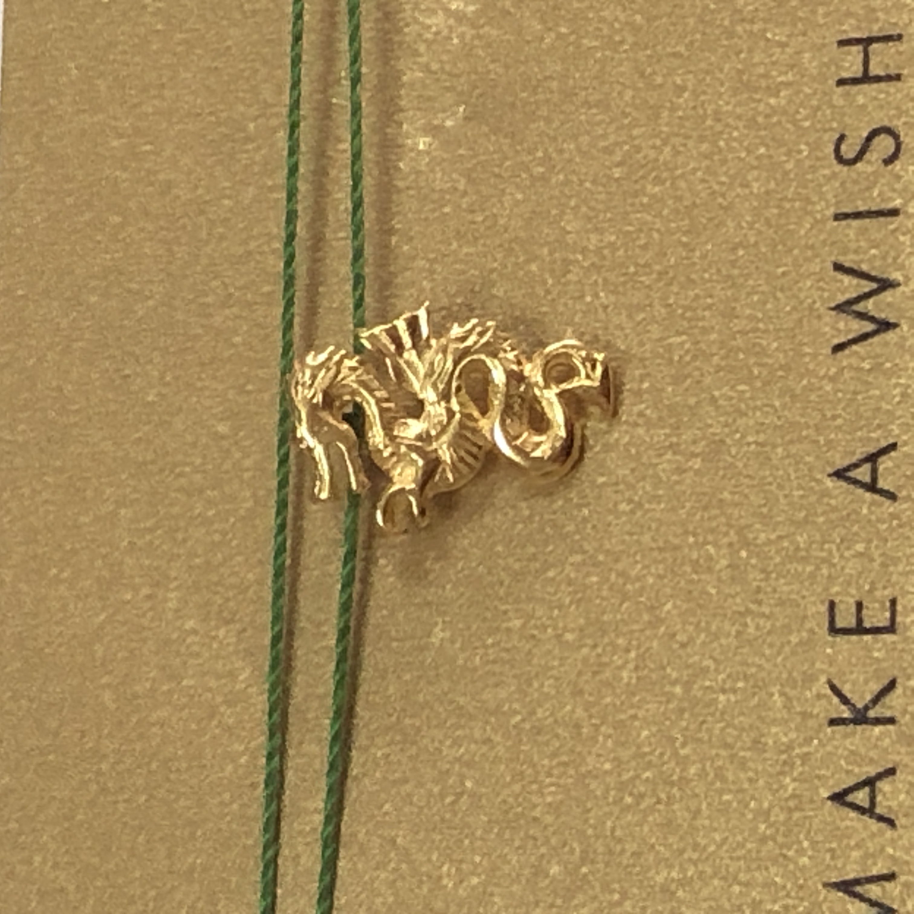 丝线款 925银/银镀金【龙】吊坠 许愿项链  美国Dogeared正品