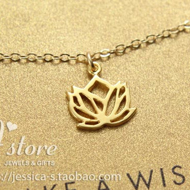 925银/银镀金【眼盛开的莲花】吊坠 许愿手链 美国 Dogeared 正品