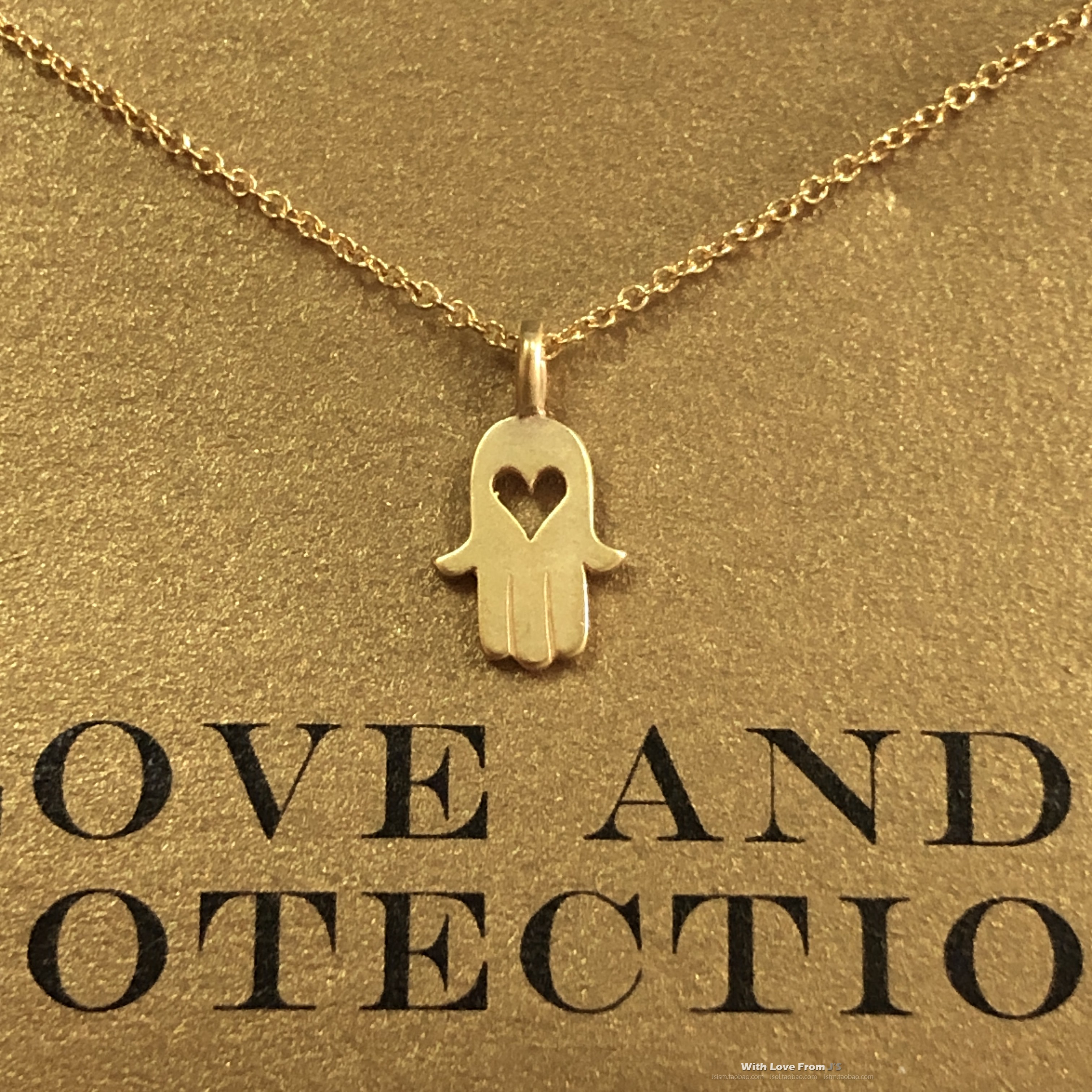 dogeared美国爱心阻挡厄运锁骨链