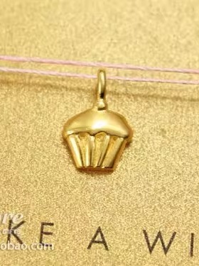 丝线款 银镀金【纸杯蛋糕】吊坠 许愿项链  美国Dogeared正品