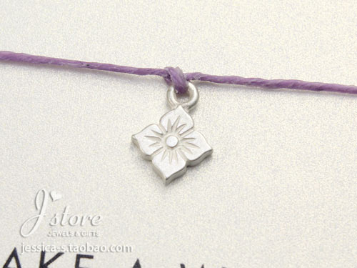 dogeared美国925银花朵手绳